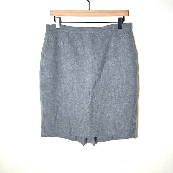 Loft gray business casual straight pencil skirt size 8 B186 - Picture 1 of 4